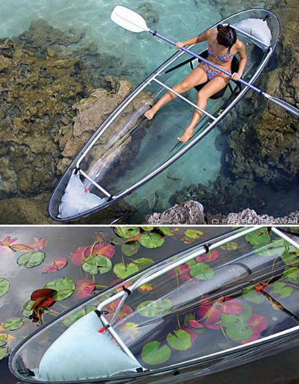 transparent canoe kayak